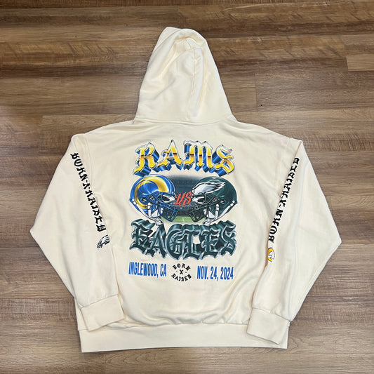 Born X Raised LA Rams vs Philadelphia Eagles NFL Hoodie