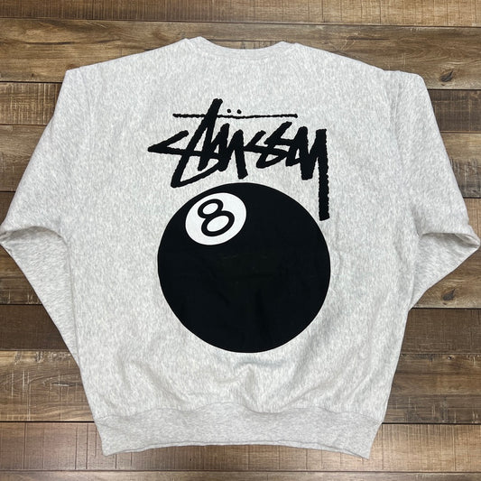 Stussy 8-Ball Heather Crewneck Sweatshirt
