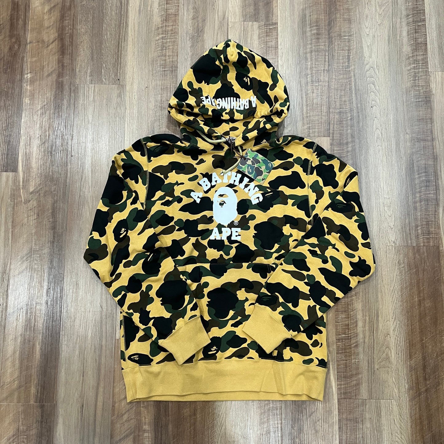 BAPE CAMO PULLOVER HOODIE YELLOW