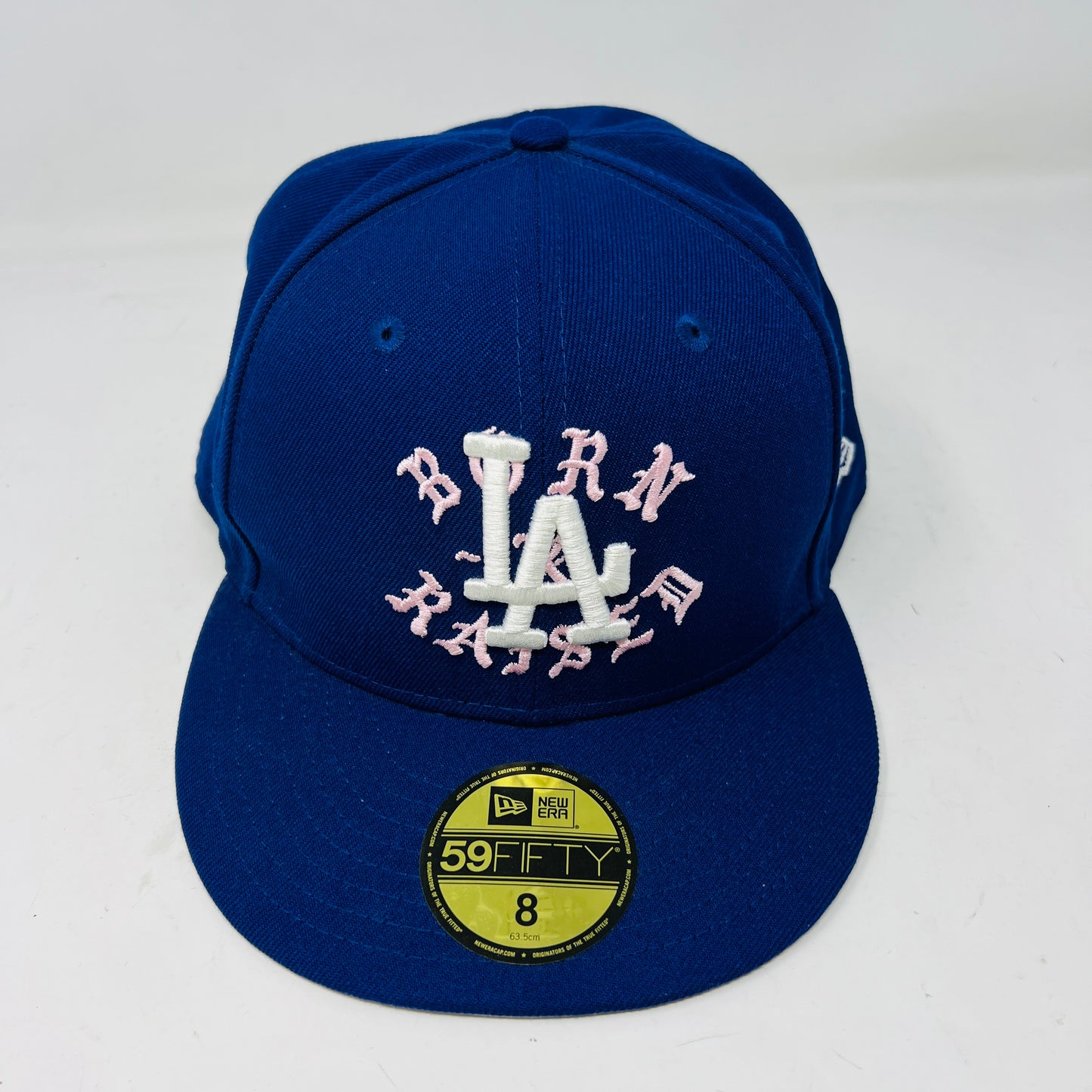 Born X Raised x Los Angeles Dodgers Royal and Pink 59FIFTY Fitted Hat