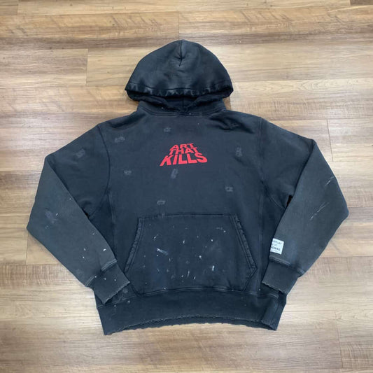 Gallery Dept. Art That Kills Graphic Print Hoodie Black