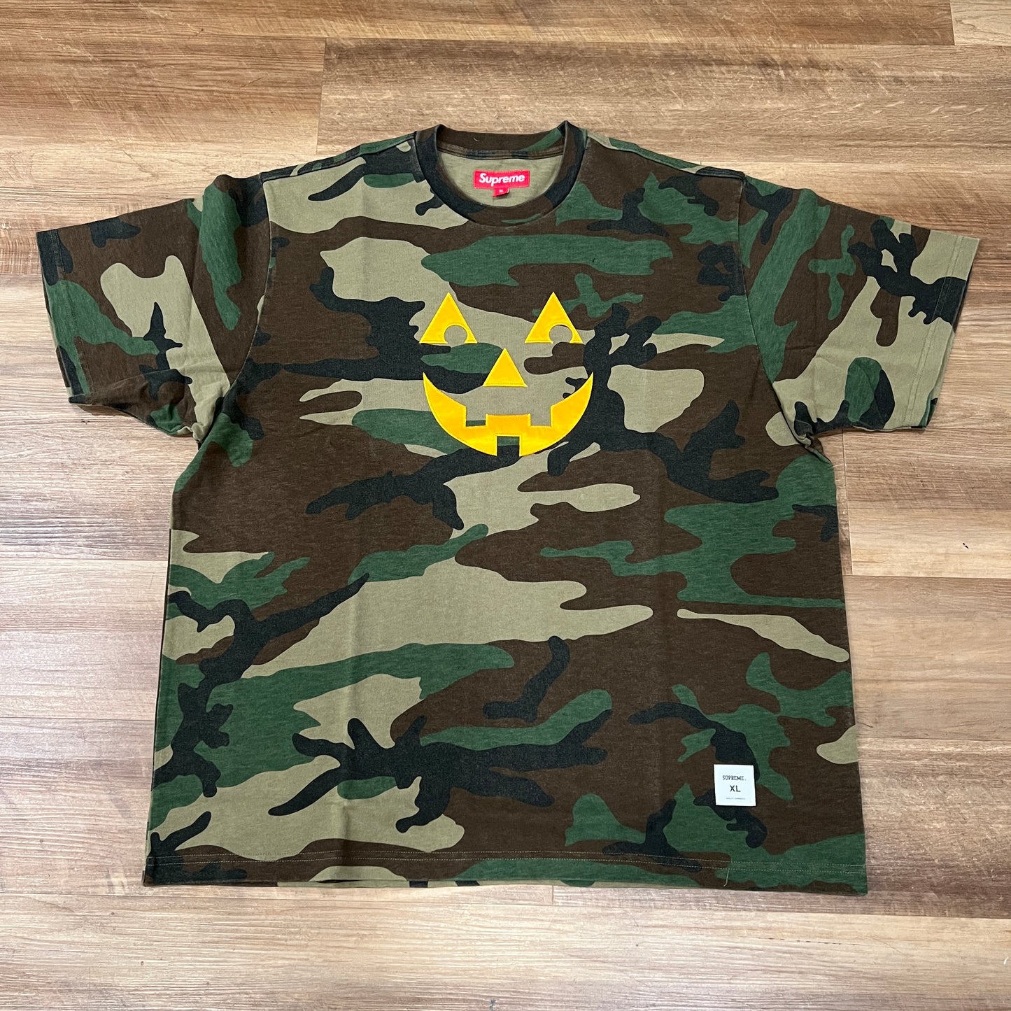 Supreme Pumpkin S/S Top Woodland Camo