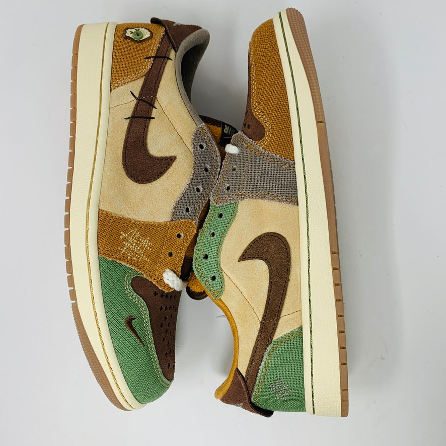 Jordan 1 Low Zion Williamson Voodoo sneakers on Nike box, brand new, 2022 model.