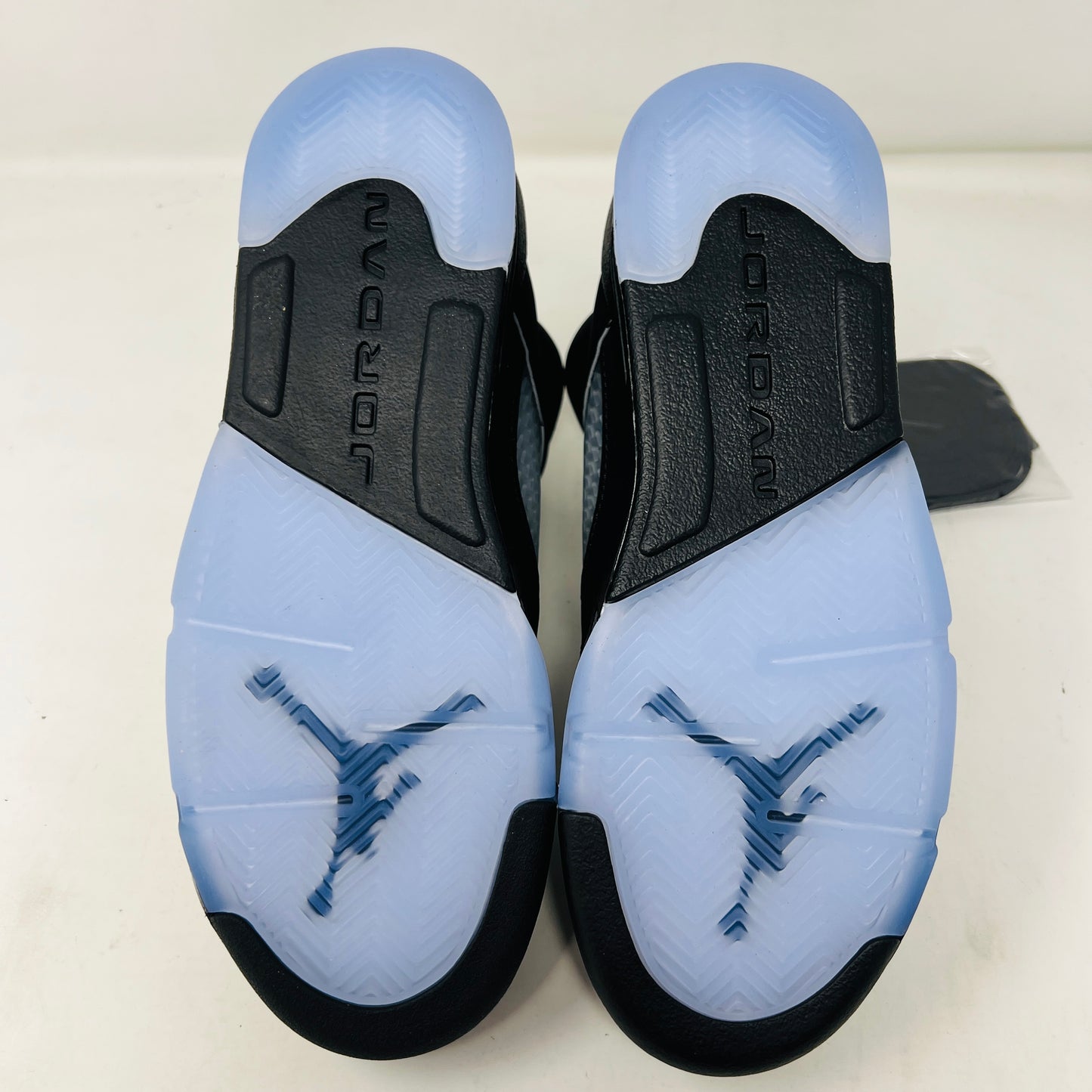 Jordan 5 Retro OG Black Metallic Reimagined (GS) shoes on box, brand new condition.