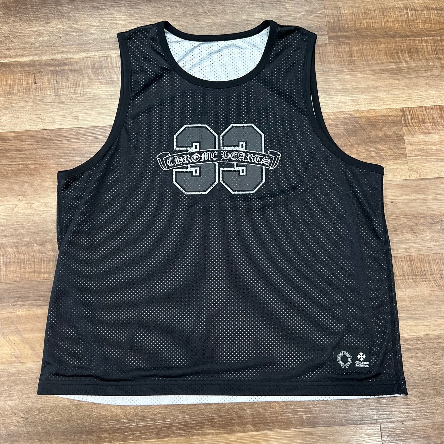 Chrome Hearts Sports Mesh Reversible Basketball Jersey Black