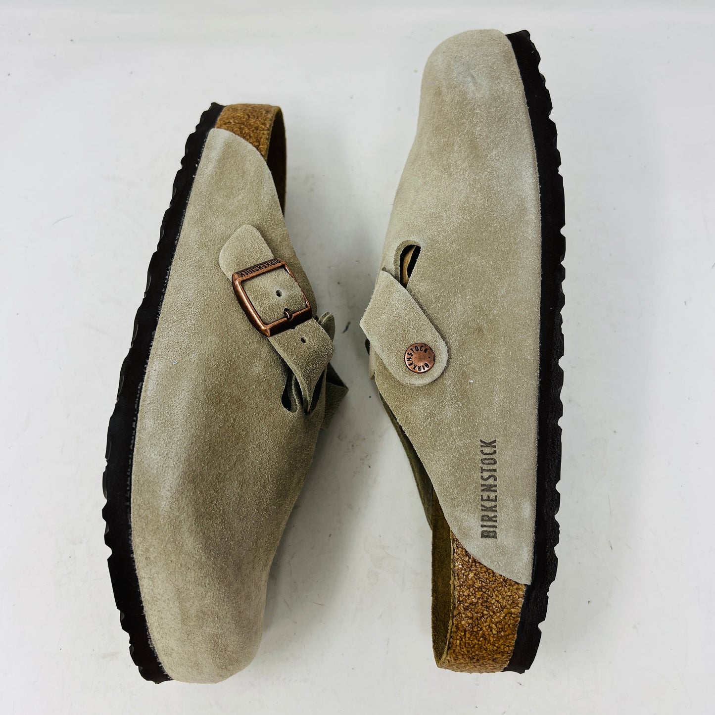 Birkenstock Boston Soft Footbed Suede Taupe