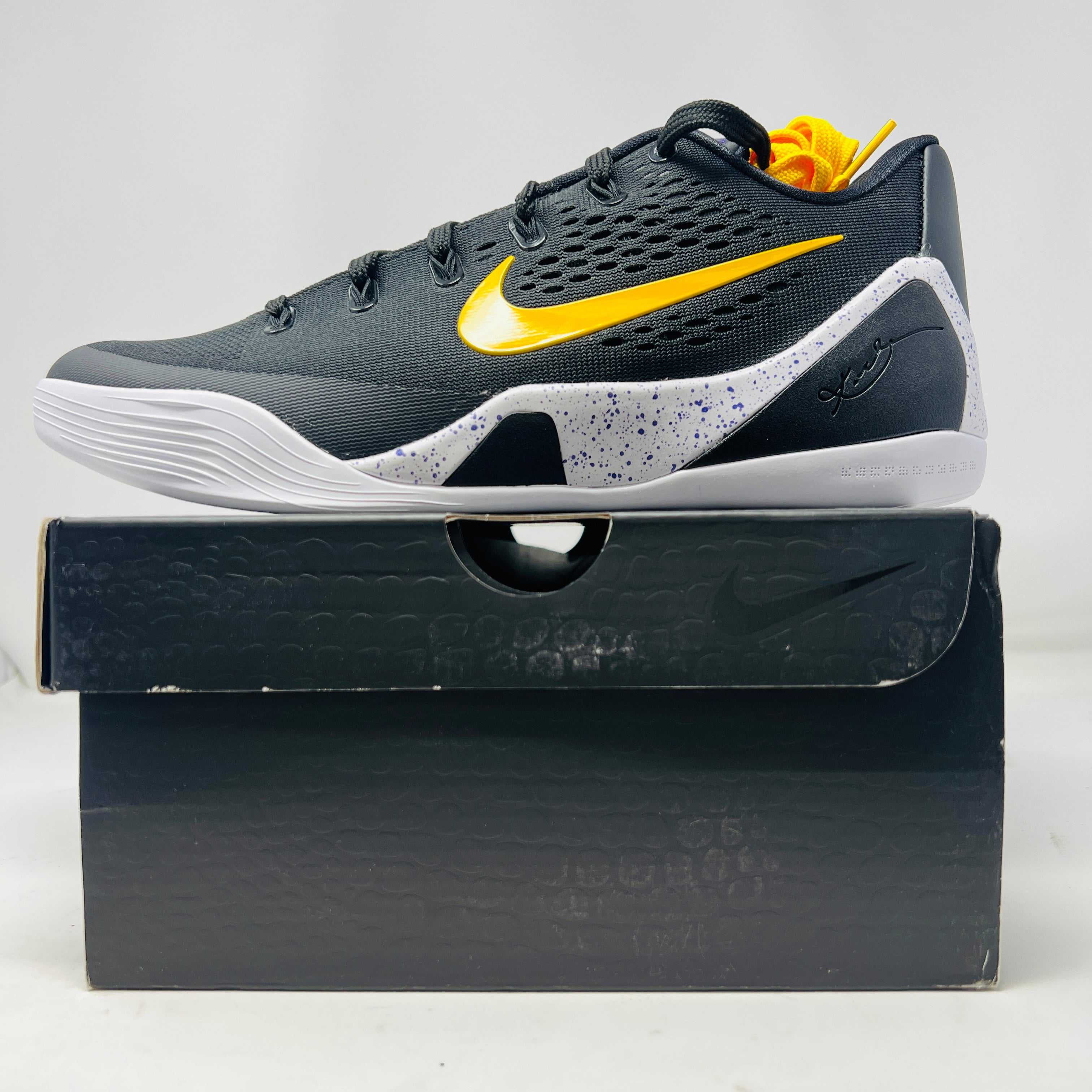 Nike Kobe 9 EM Low Protro TB Black University Gold - Brand New