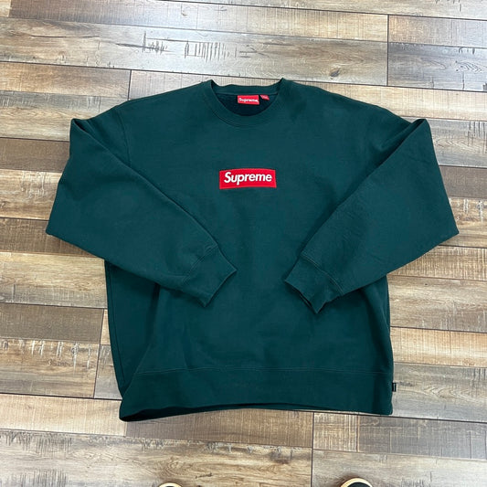 Supreme Box Logo Crewneck (FW22) Dark Pine