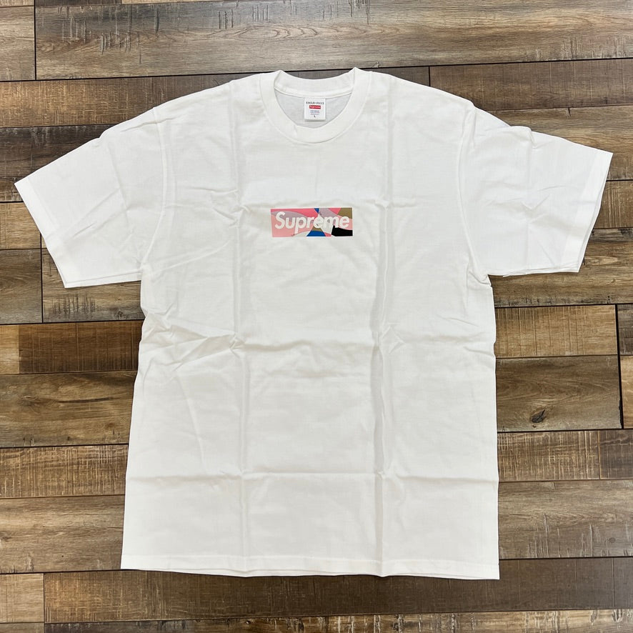 Supreme Emilio Pucci Box Logo Tee White/Dusty Pink Men's