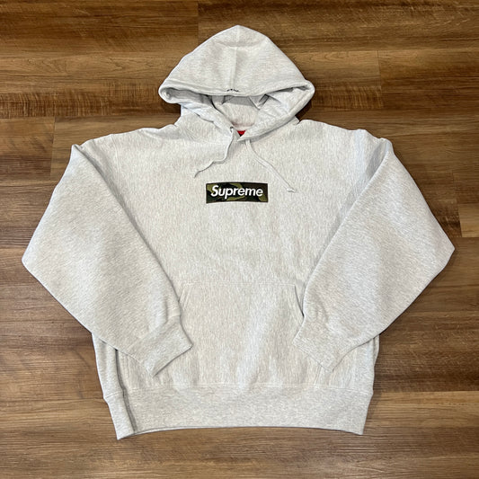 Supreme Box Logo Hooded Sweatshirt (FW23) Ash Grey