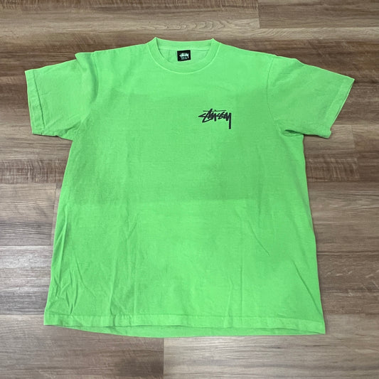 Stussy Big League Pigment Dyed Tee Green