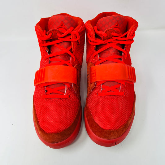 Nike Air Yeezy 2 Red October sneakers, slightly worn, 2014, with dust bag and lace locks.