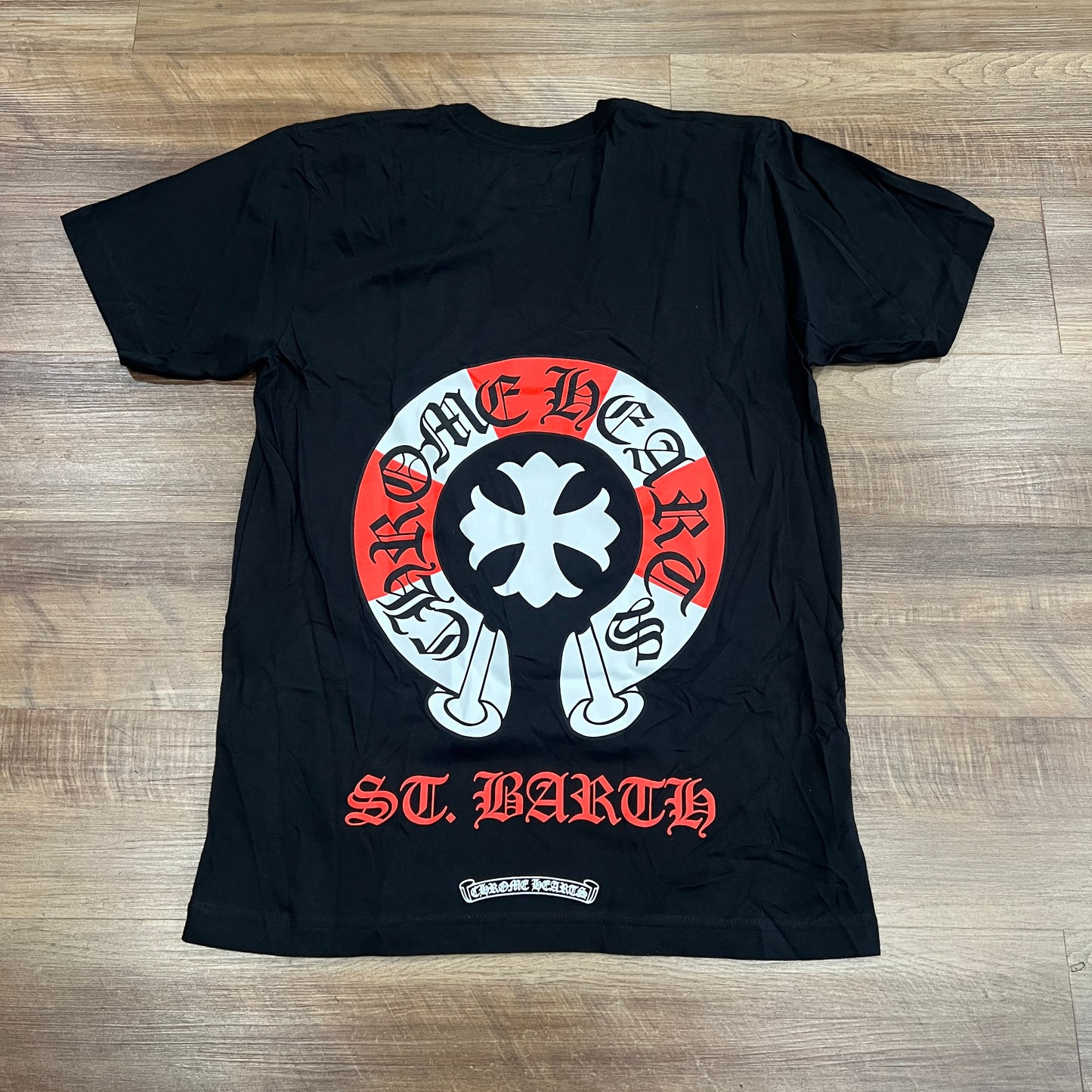 Chrome Hearts St. Barths Exclusive Horseshoe Logo Short Sleeve Tee Shirt