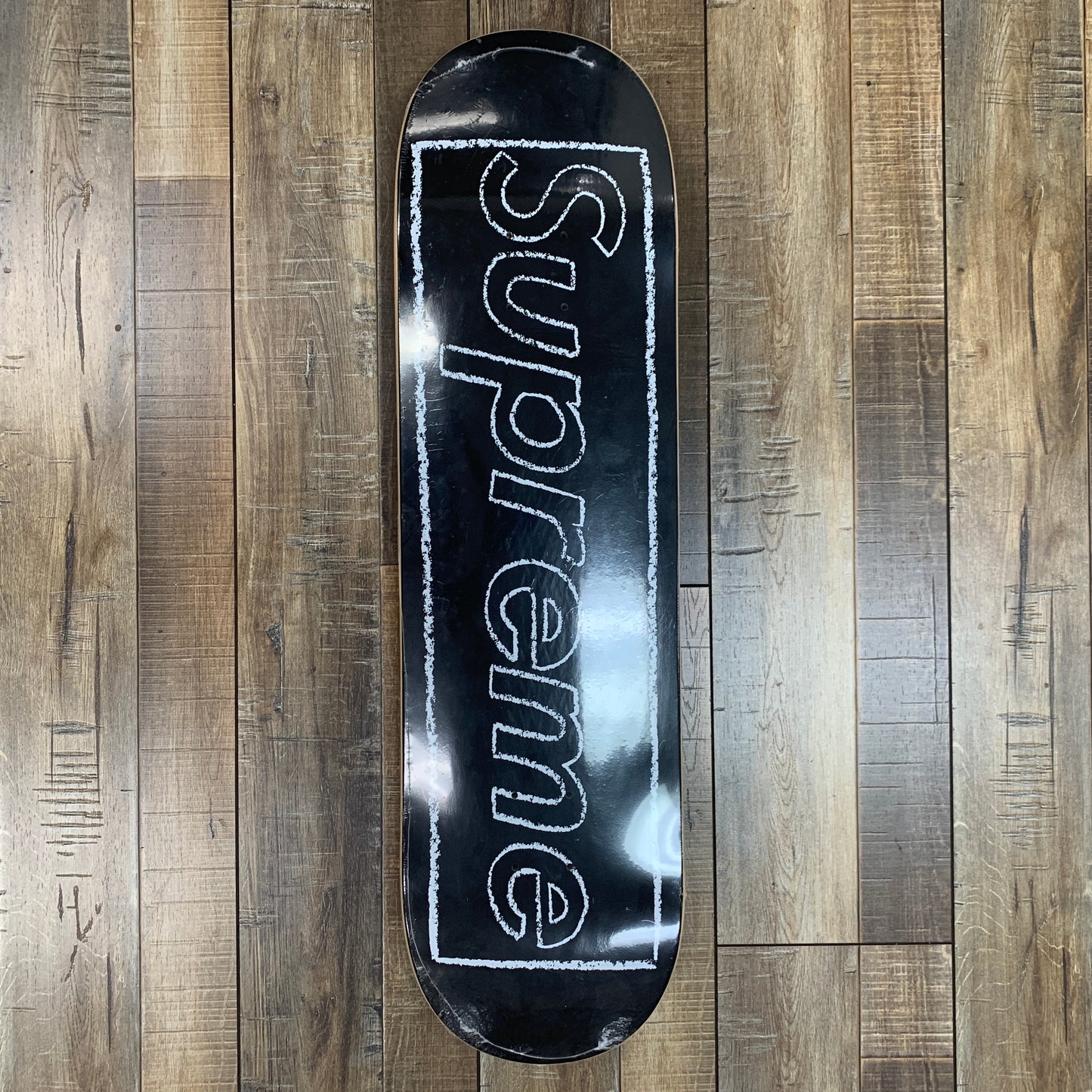 Supreme KAWS Chalk Logo Skateboard Deck Black