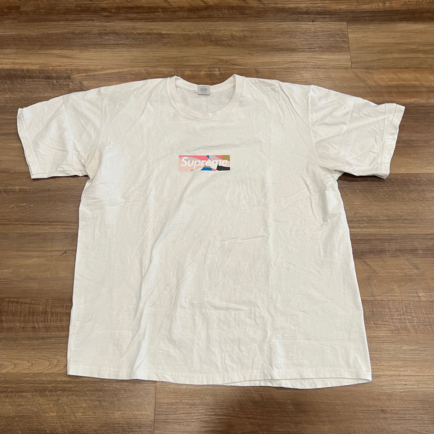 Supreme Emilio Pucci Box Logo Tee White/Dusty Pink