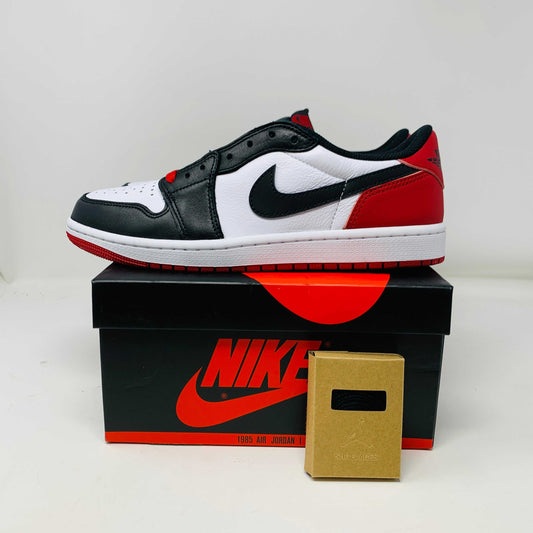 Jordan 1 Retro Low OG Black Toe 2023 sneakers brand new with box and extra laces.