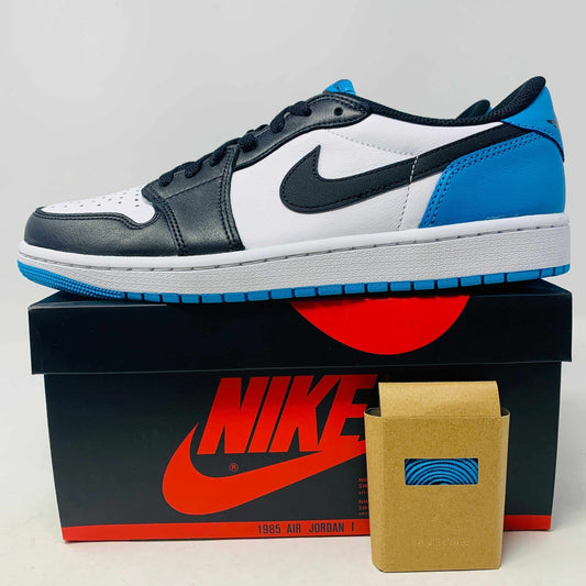 Jordan 1 Low OG Powder Blue sneakers, brand new with extra blue laces, box in good condition, 2022 release.