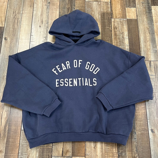 Fear of God Essentials Fleece Hoodie Marine