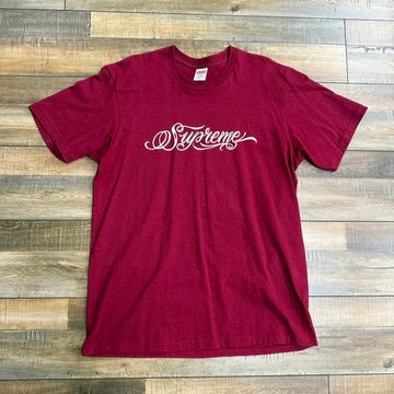 Supreme Script Tee Cardinal