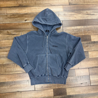 Stussy Jumbo Pig Dyed Zip Hoodie Navy