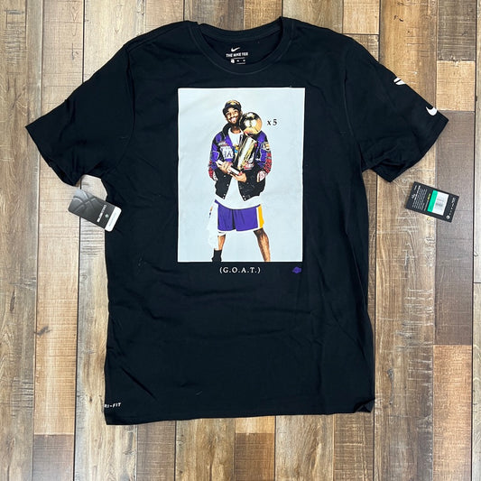 Nike Kobe Bryant Trophy Retirement GOAT Dri-Fit T-shirt Black