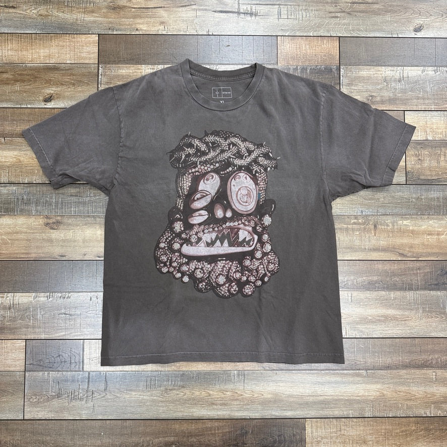 Travis Scott Cactus Jack x Takashi Murakami Melted Utopia Dream Zodiac Tee Brown