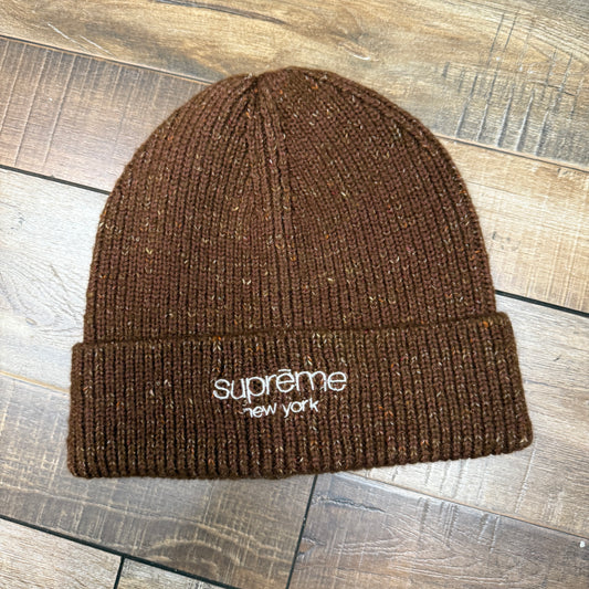 Supreme Rainbow Speckle Beanie (FW22) Brown