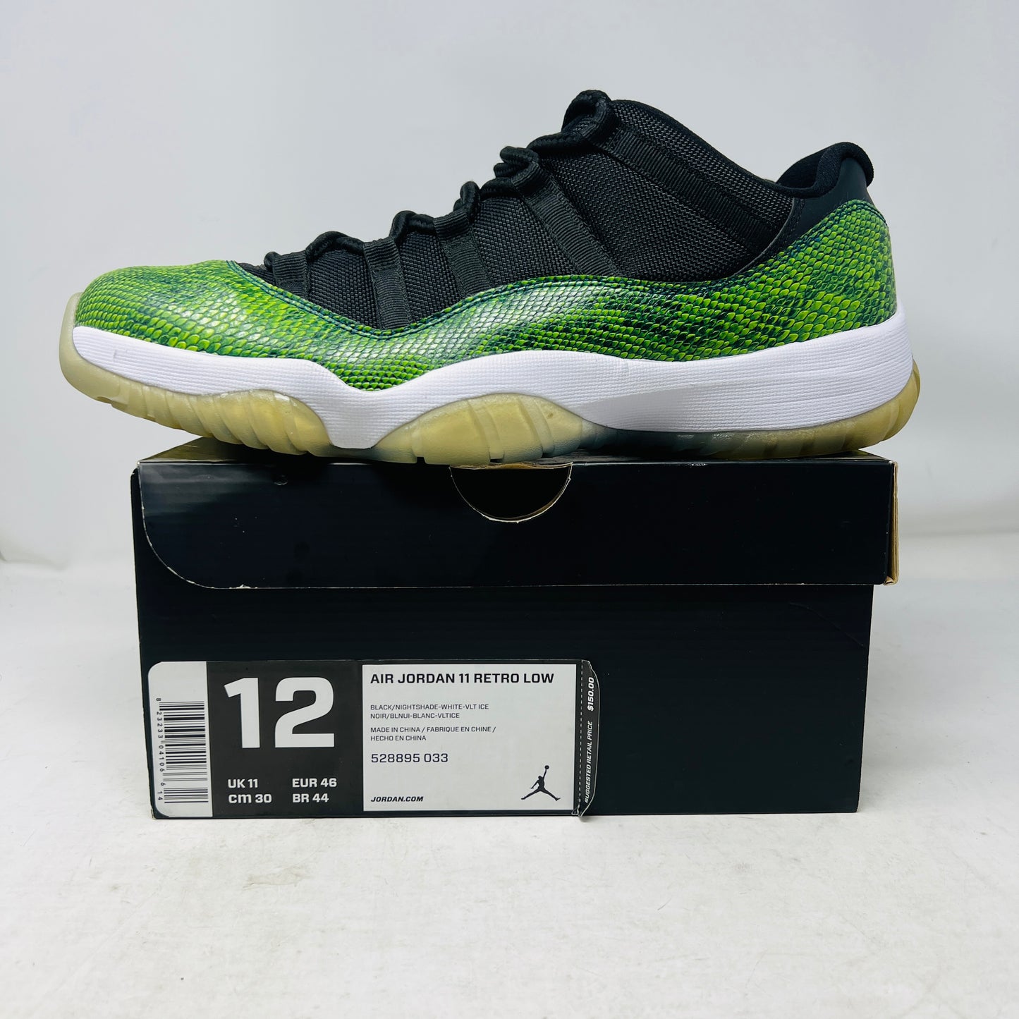 Jordan 11 Retro Low Green Snakeskin