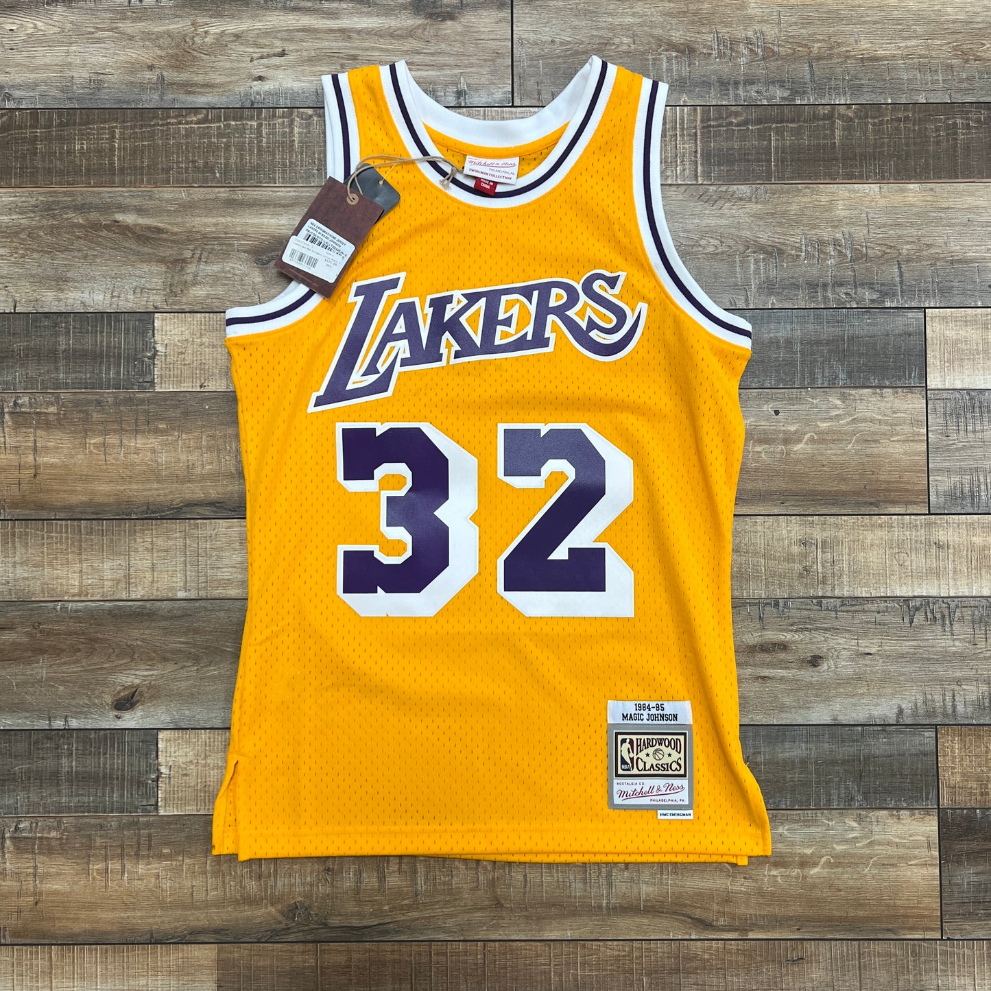 Mitchell & Ness '84 Magic Johnson NBA Authentic Lakers Home Jersey