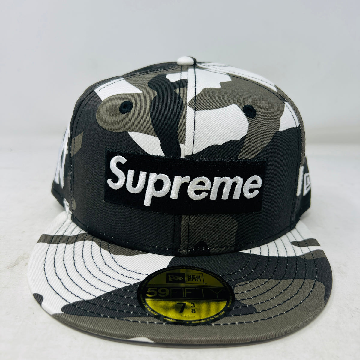 Supreme MLB Teams Box Logo New Era 59Fifty Cap Snow Camo – Holy Ground