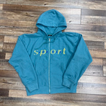Stussy Dot Sport Zip Hoodie Ocean