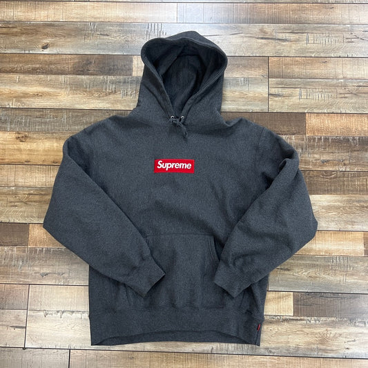 Supreme Box Logo Hooded Sweatshirt (FW21) Charcoal