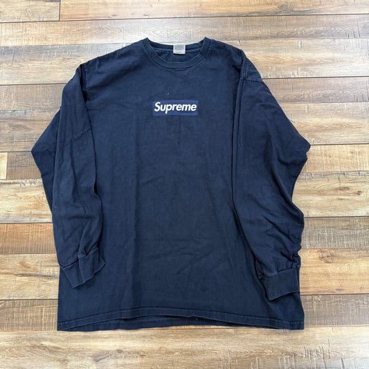 Supreme Box Logo L/S Tee Navy