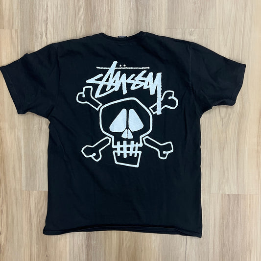 Stussy Skull Bones Pigment Dyed Tee Black