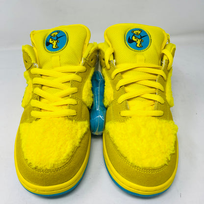 Nike SB Dunk Low Grateful Dead Bears Opti Yellow sneaker with damaged box, 2020 release.