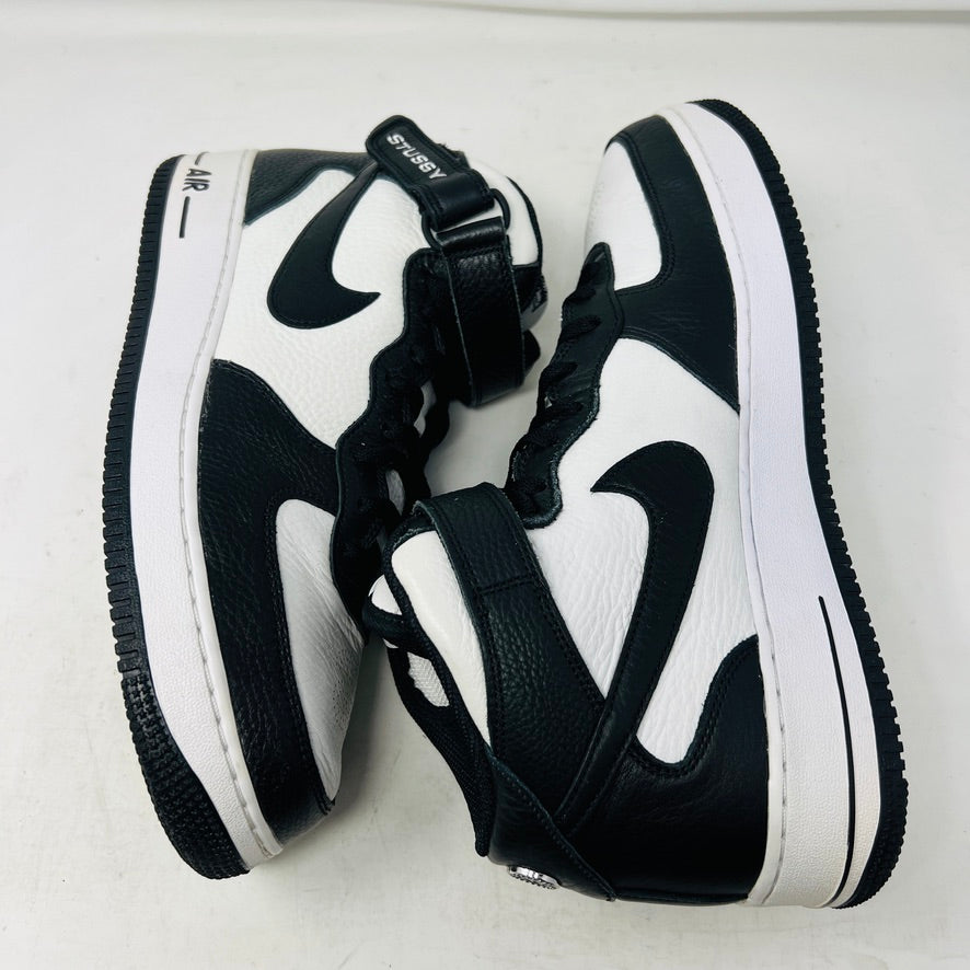 Nike Air Force 1 Mid Stussy Light Bone Black