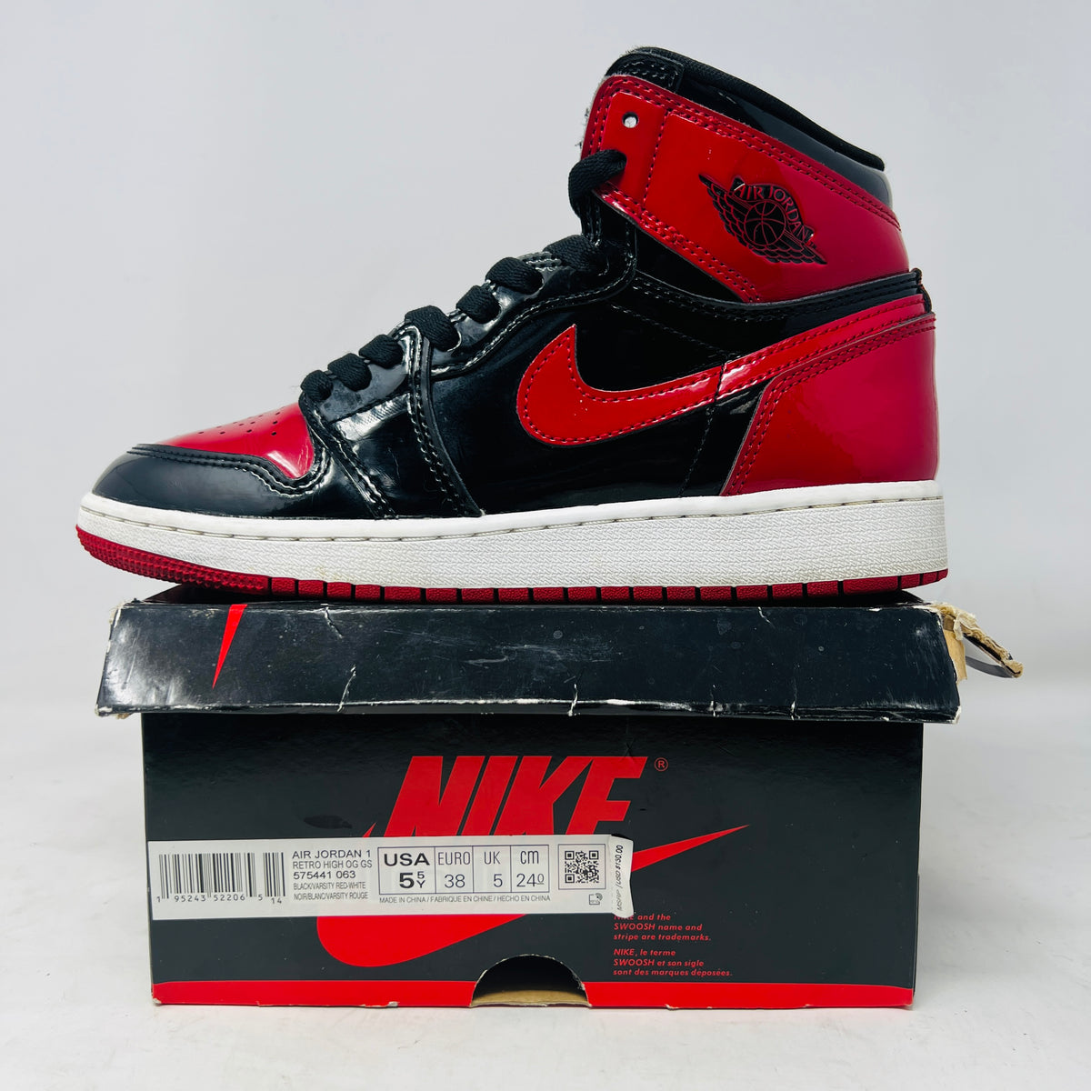 Jordan 1 Retro High OG Patent Bred (GS)