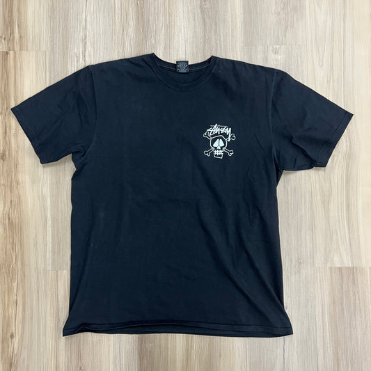 Stussy Skull Bones Pigment Dyed Tee Black