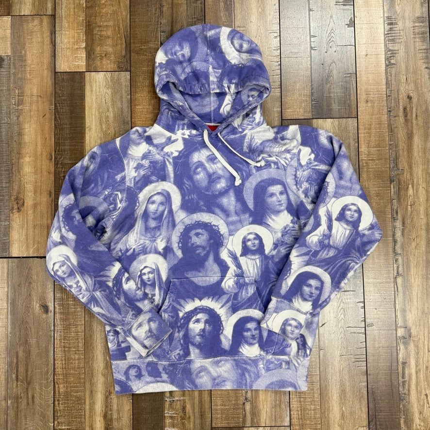 Supreme Jesus And Mary Hooded Sweatshirt 'Purple'