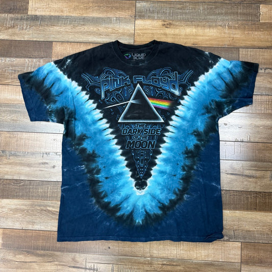 Liquid Blue Pink Floyd Dark Side Vdye Tie-Dye Tee