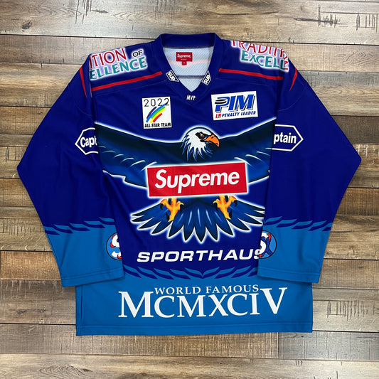 Supreme Eagle Moto Jersey Royal SS22