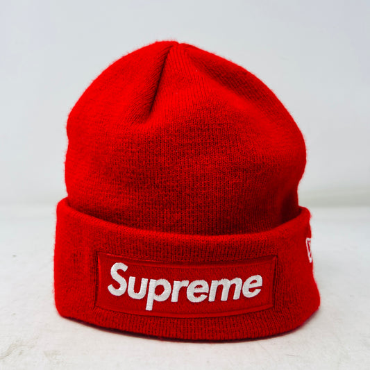Supreme New Era Box Logo Beanie (FW23) Red