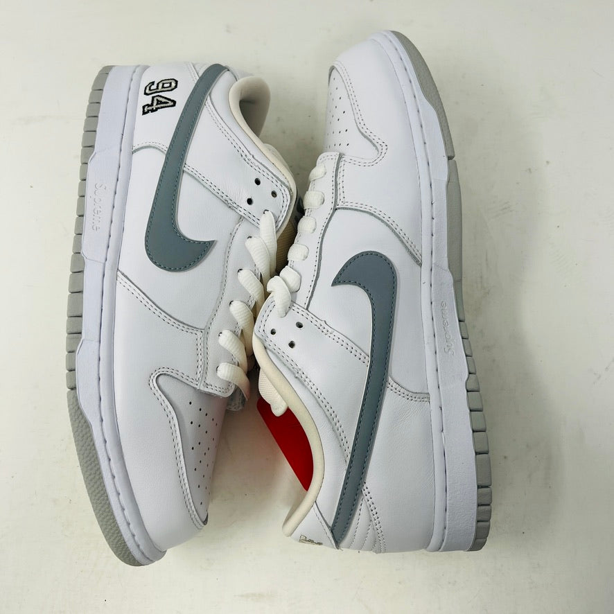 Nike SB Dunk Low Supreme 94 White Metallic Silver