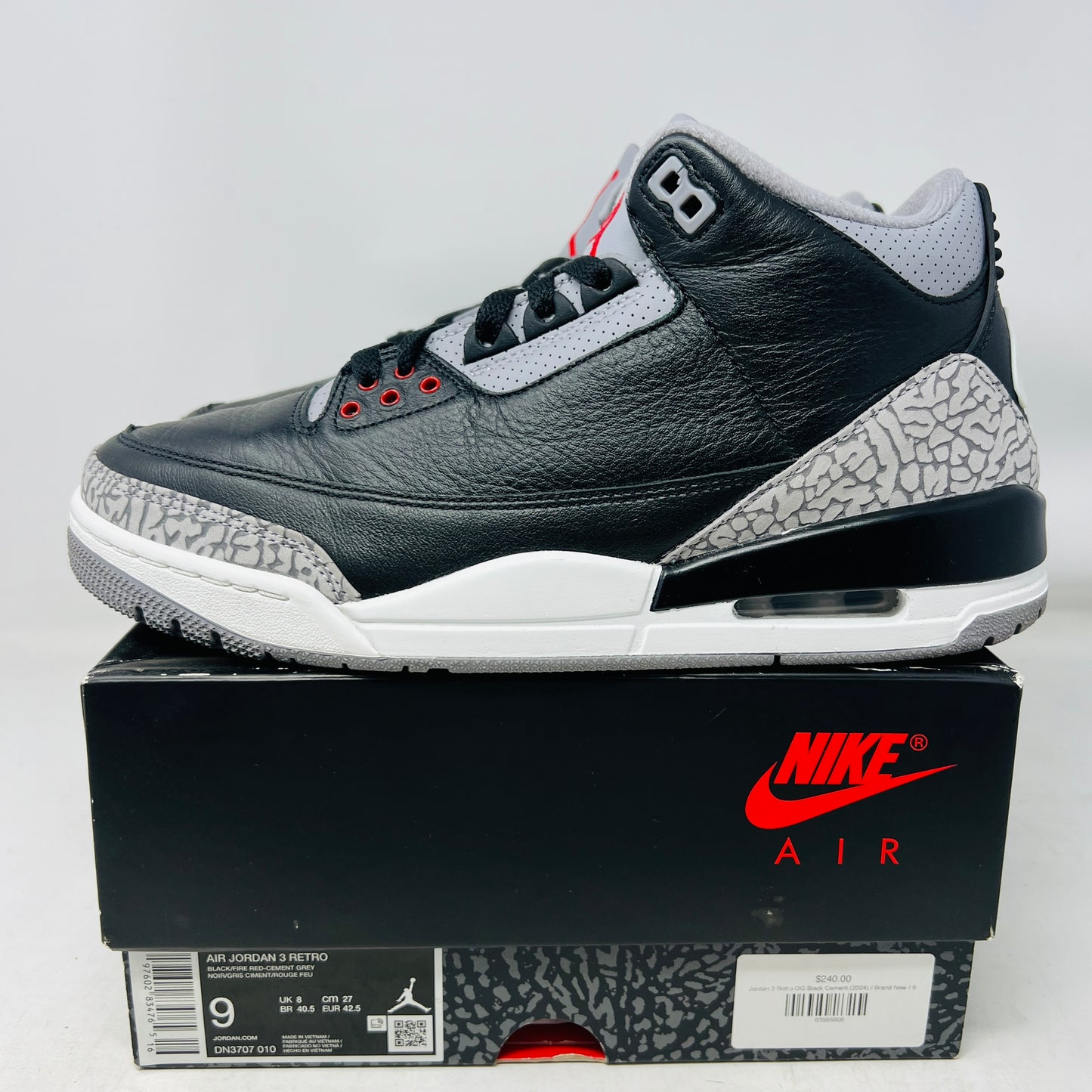 Jordan 3 Retro OG Black Cement (2024)
