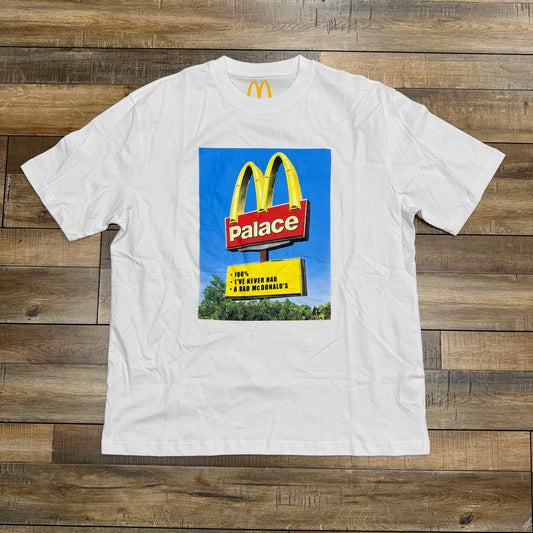 Palace x McDonald's Sign T-Shirt 'White'