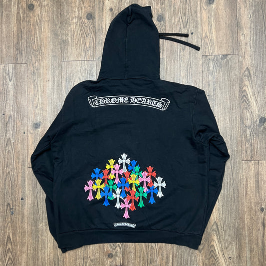 Chrome Hearts Multi Color Cross Hoodie Black