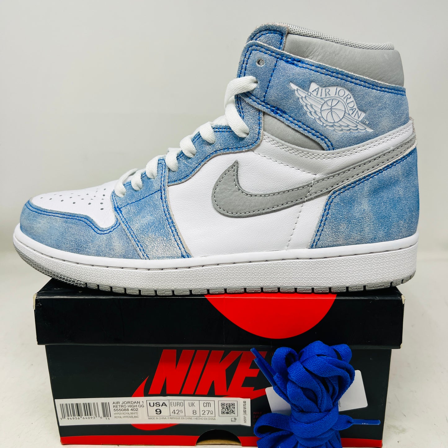Jordan 1 Retro High Hyper Royal Smoke Grey