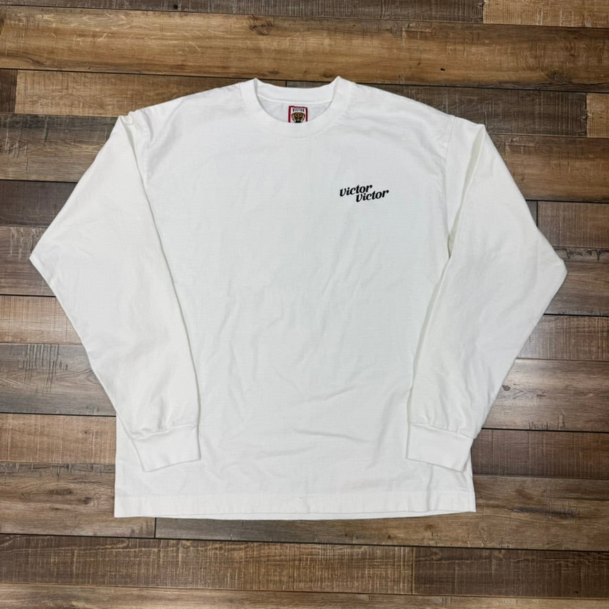 Victor Victor Worldwide Dog Logo Long (White)