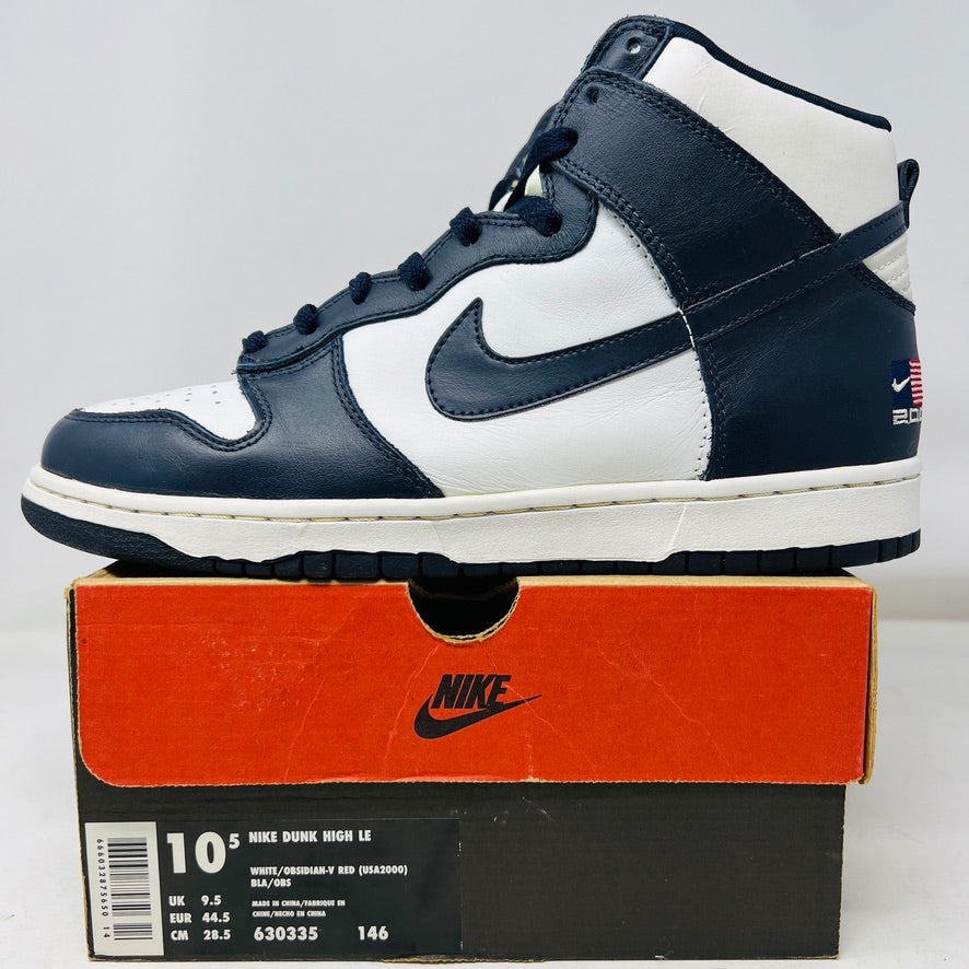 Nike Dunk High LE White/Obsidian-V Red “USA 2000”
