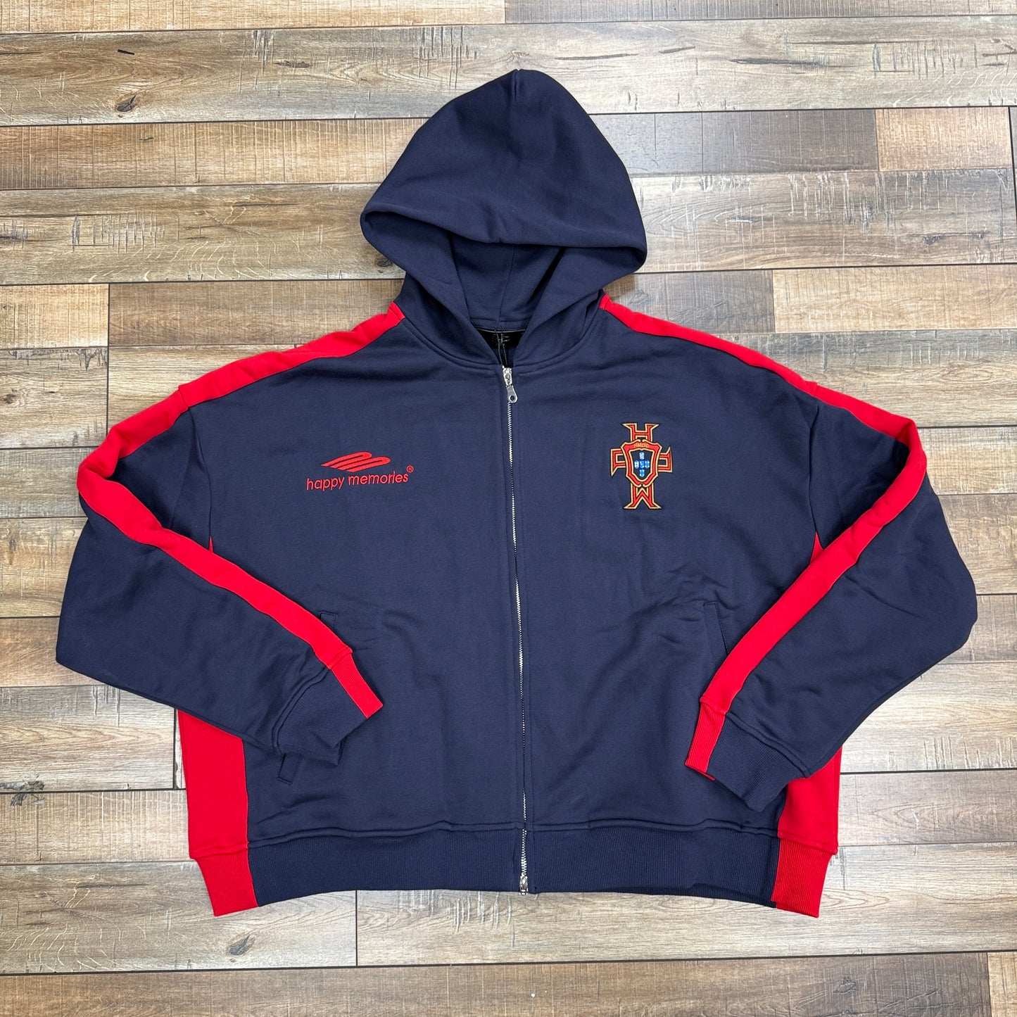 HMDD 'Lisbon Racing 10' Navy Zip Up Hoodie